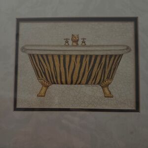 14x16 home decor framed bathroom wall art🖼🛁🐅🦓